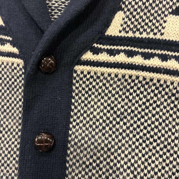 Jeans By Buffalo Cardigan Shawl Button‎ Knit Sweater Men L Grandpa Acrylic Wool - Picture 5 of 9